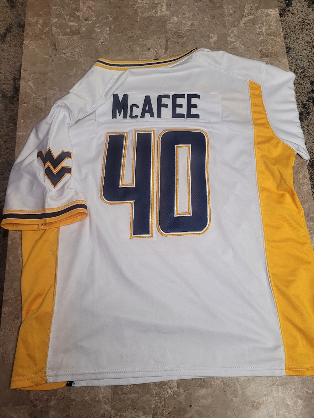 West Virginia Mountaineers Football Jersey Mcafee #40 Mens Large
